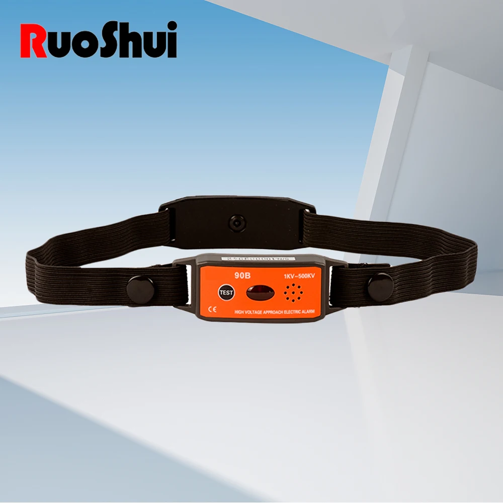 RuoShui High Voltage Approach Electric Alarm 1KV-500KV Non-Contact Detector for Safety Helmet Arm Auto Trigger Voltage Finder