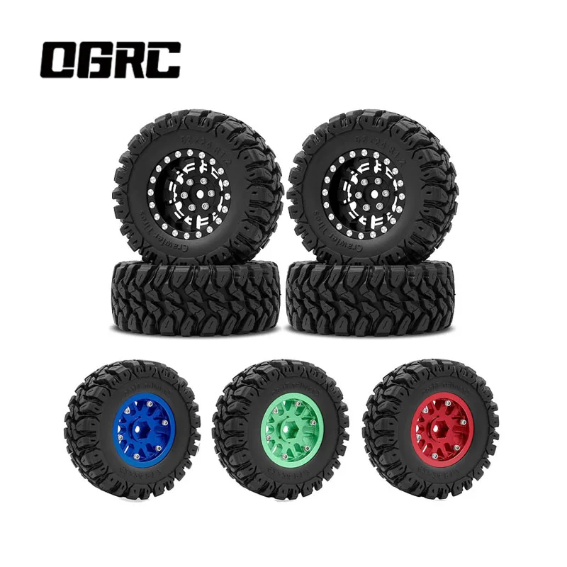 

OGRC 1.0 Plus (1.2 Inches) Beadlock Wheels 7mm Negative Offset Wheel Rims for TRX4M SCX24 FCX24 AX24 1/24 1/18 RC Crawler Car