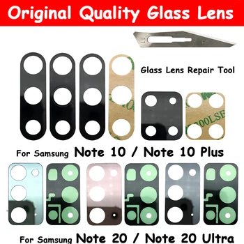 New Original Camera Glass Lens With Glue Sticker For Samsung Note 10 20 Ultra S20 Fe M21 M31s M51 Glass Lens With Repair Tools 1