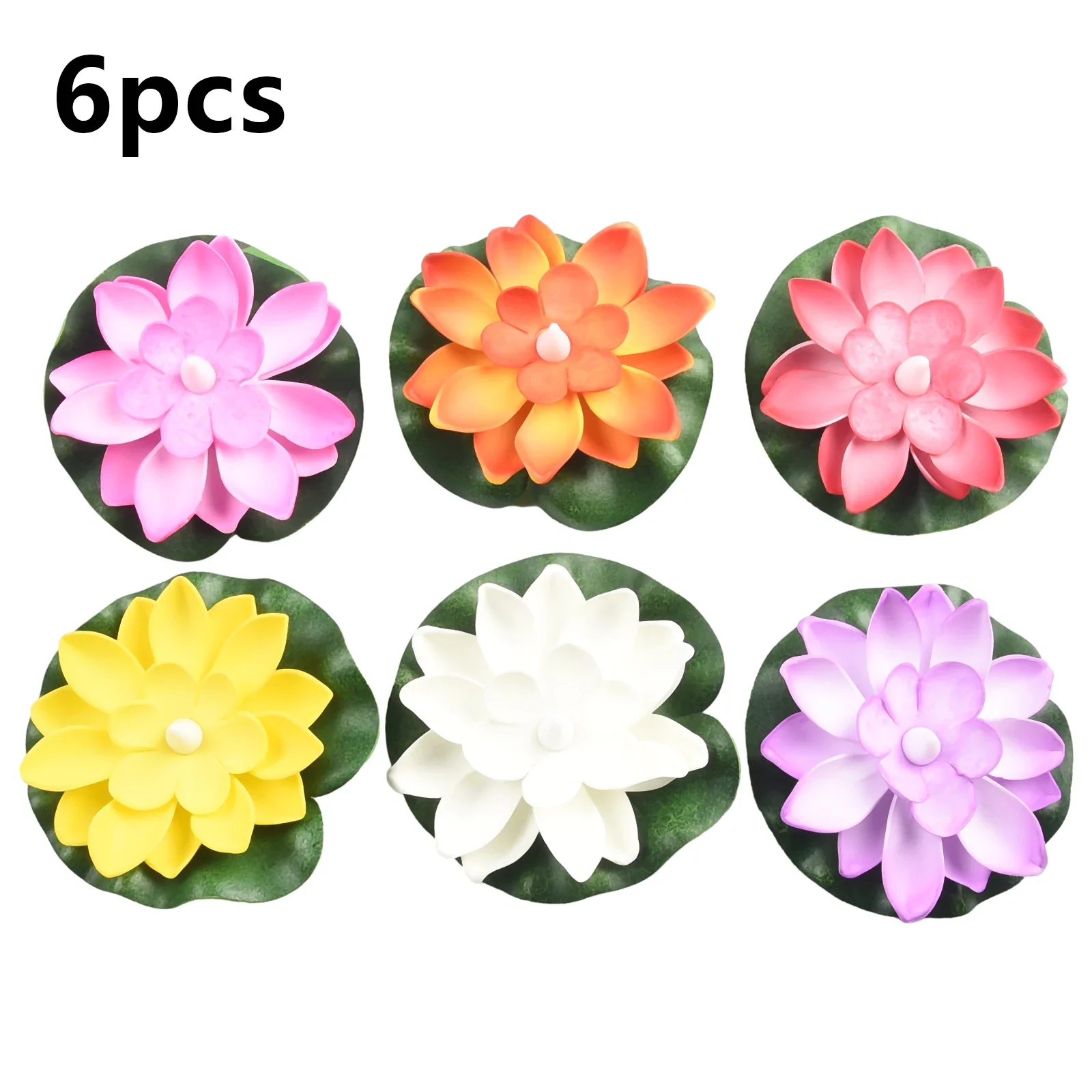 6 шт. искусственный свет светодиодный поддельный водный лилия листья лотоса