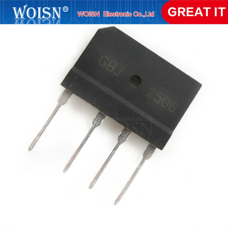 10 шт./лот GBJ2506 2506 25A 600V ZIP-4 в наличии | Электронные компоненты и принадлежности