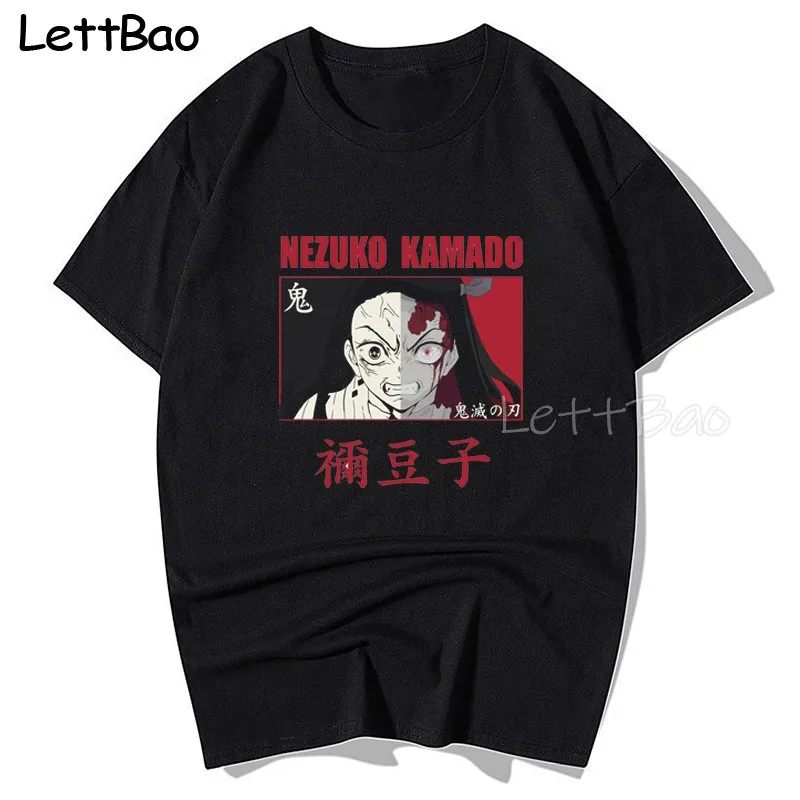 

Футболка Kimetsu No Yaiba с изображением рассеянного демона, мультяшная графическая футболка, кавайная одежда, манга в стиле Харадзюку, Мужская футболка из хлопка