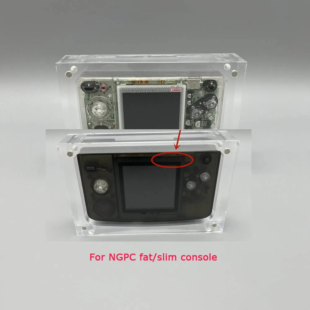 

Transparent Storage Magnetic Acrylic box For NeoGeo Pocket Color for NGPC slim fact Game Console Cover Shell Box Display