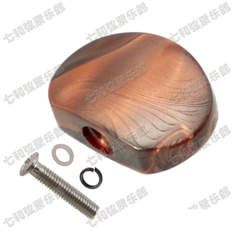 

6 Pcs Coffee Colour Guitar Tuning Pegs Tuners Machine Head replacement Button knob Handle Cap (Large oval DTY-SL-KF-6)