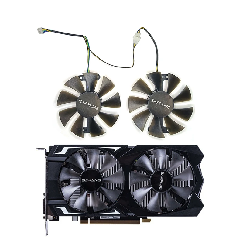 

2pcs/set 85MM 4PIN RX560 550 460 GA92S2H Cooling Fan for Sapphire RX560 RX 460 550 Graphics Card Cooling Fan Replacement