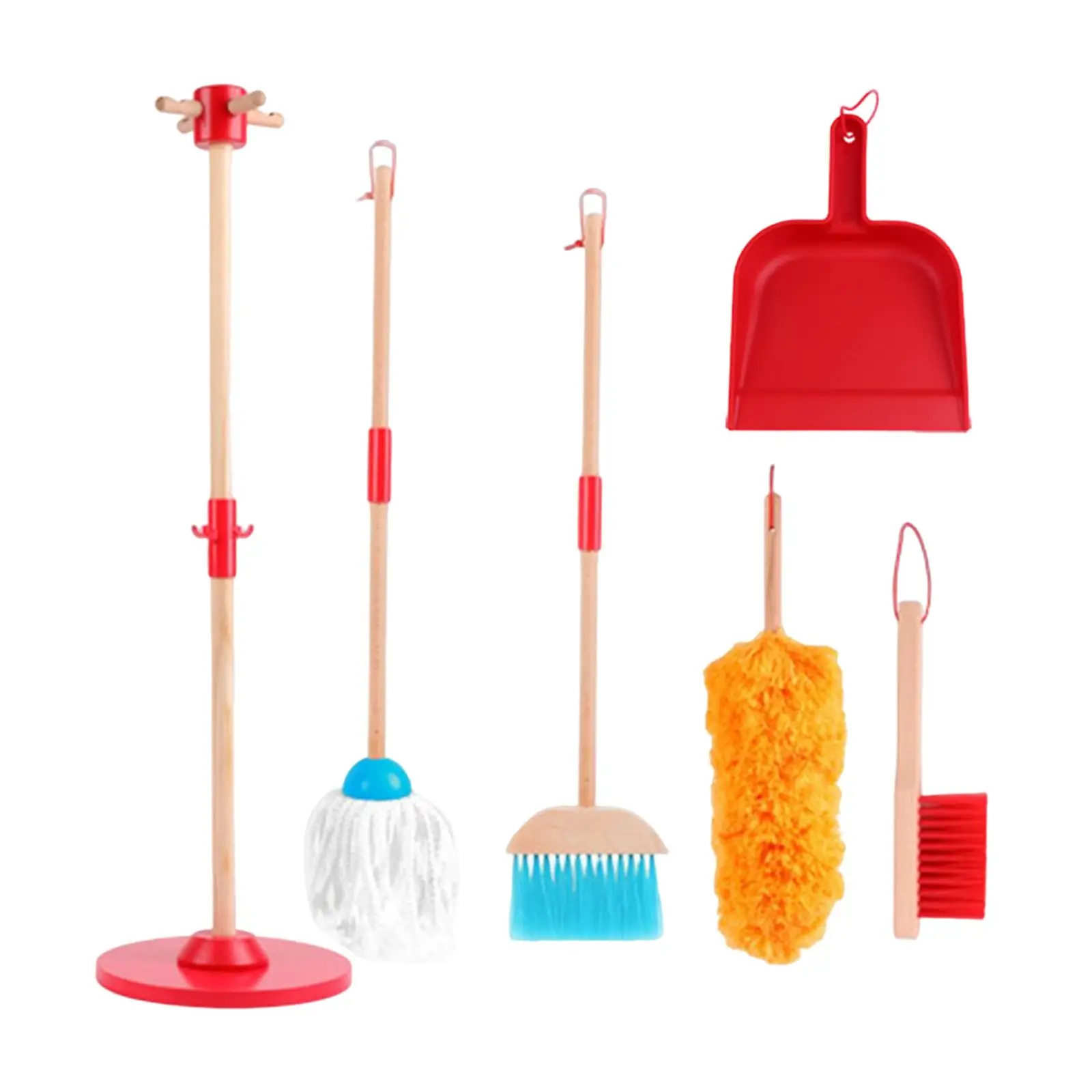 

6 Piece Kids Cleaning Set Pretend Play Toy Birthday Gifts Durable Delicate Appearance Develop Good Habits Accessories Realistic