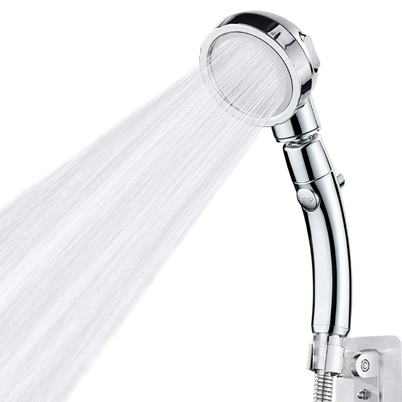 

Shower,High Pressure Handheld Shower Head With ON/Off Pause Switch 3-Settings Water Saving Showerhead, Chrome Finish Bathroom Sh
