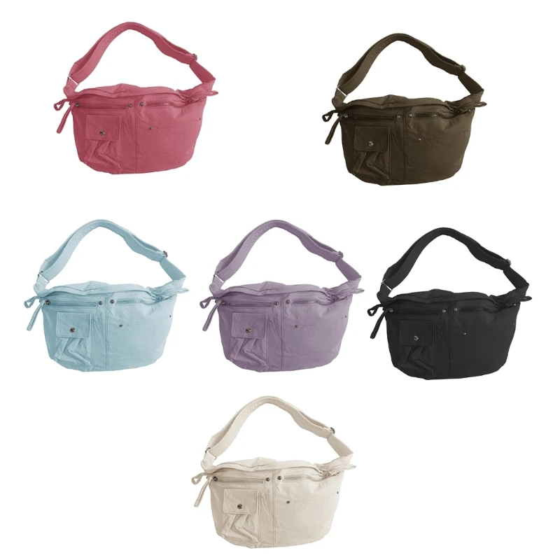 

Стильная нейлоновая поясная сумка для женщин, универсальная Наплечная и нагрудная сумка через плечо с регулируемым ремешком