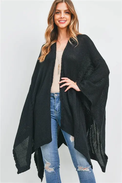 

Кимоно с принтом в виде плетеных линий и открытой передней частью