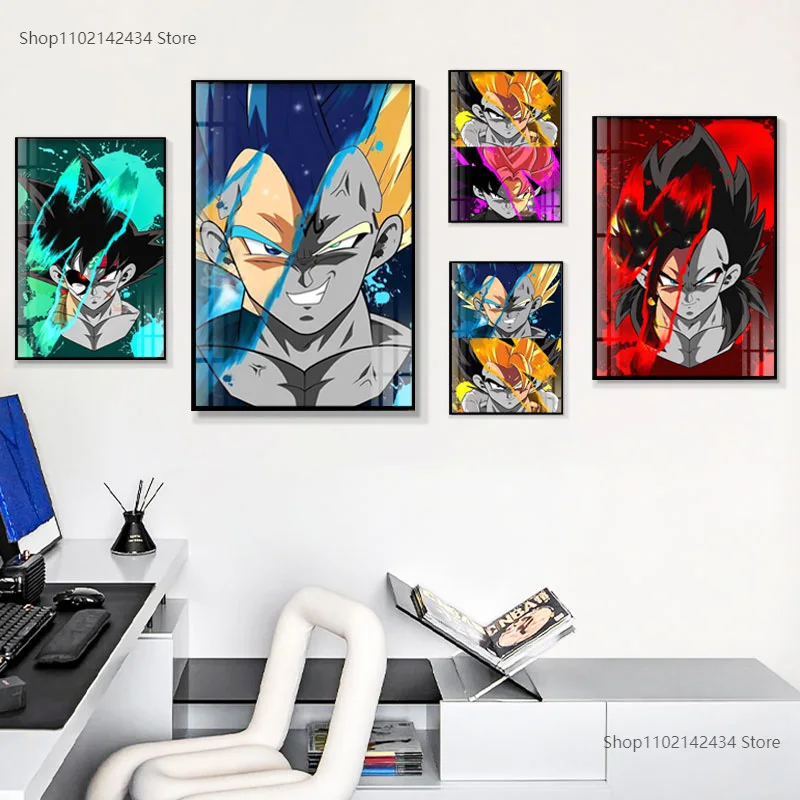

Japanese Classic Dragon Ball Anime Canvas Painting Wall Art Nordic Posters and Prints Wall Pictures Living Kids Room Decor Gifts