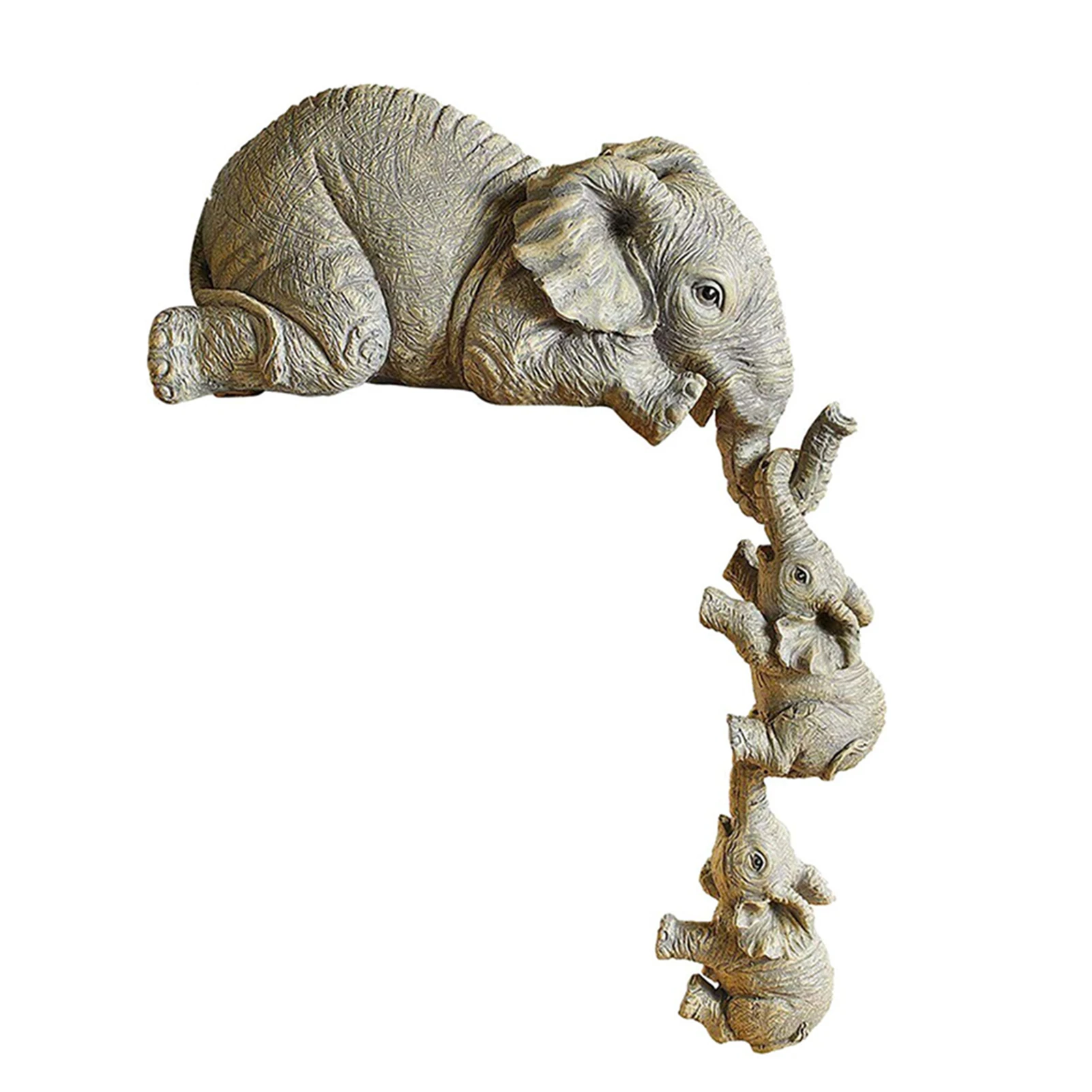

3pcs/set Funny Animal Sculpture Cute Elephant Figurines Gift Living Room Resin Ornaments Collection Statue Table Decor Bedroom