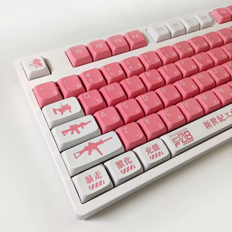 

116 Keys EVA No.8 PBT Keycaps XDA Keycaps Dye Sublimation for Cherry Gatrron MX Switch Mini Layout Mechanical Keyboard CMMK