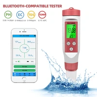 bluetooth compatible ph meter 4 in 1 ph ec tds temperature meter online app control water quality tester for hydroponic aquarium