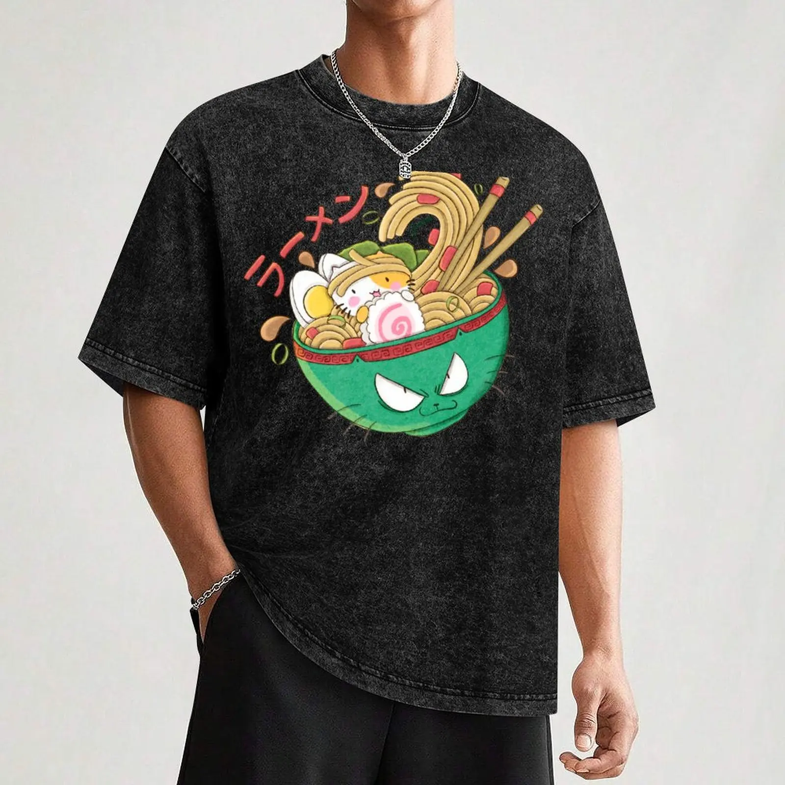 Футболка Ramen Kawaii Cat хлопковая