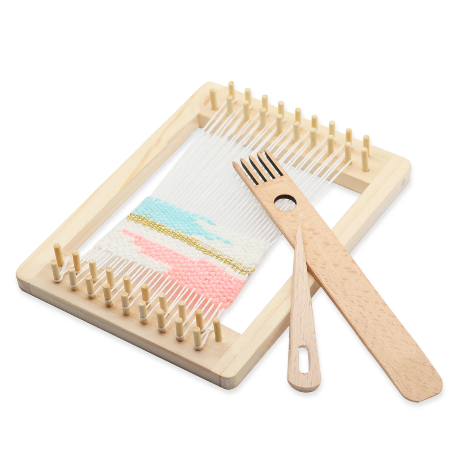

SmallAdjustable Hand Weaving KnittingKits For Adults Beginners Tapestry Hand-Knitted Machine DIY Woven Set For