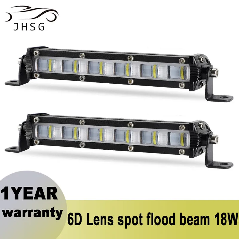 

Led Work Light Bar 7 Inch 6D Lens Offroad 18W 12V 24V for Tractor Truck Boat 4WD 4x4 ATV UTV UAZ Flood Spotlight Led Lamps Bar