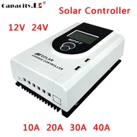 12v 40a solar controller 24v mppt pwm 10a 20a 30a universal solar panel regulator charger auto identify regulator output