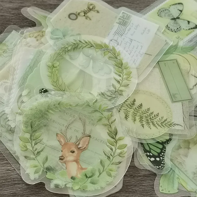 

40 шт., декоративные растительные наклейки для скрапбукинга