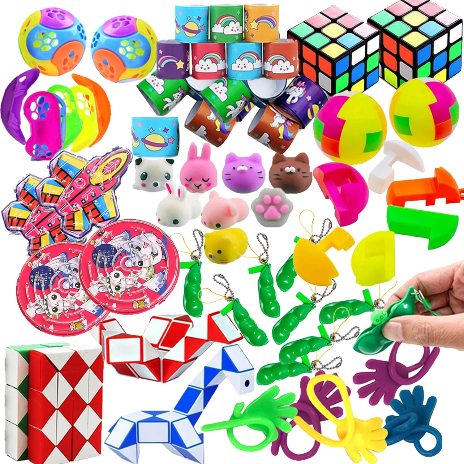 

52PCS Party Favors For Kids, School Classroom Rewards, Treasure Box Toys Carnival Prizes, Pinata Filler Goodie Bag Stuffers