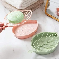 portable leaf shaped soap dishes shower soap holder box draining tray fashion soap dish for shower kitchen dispenser soap rack