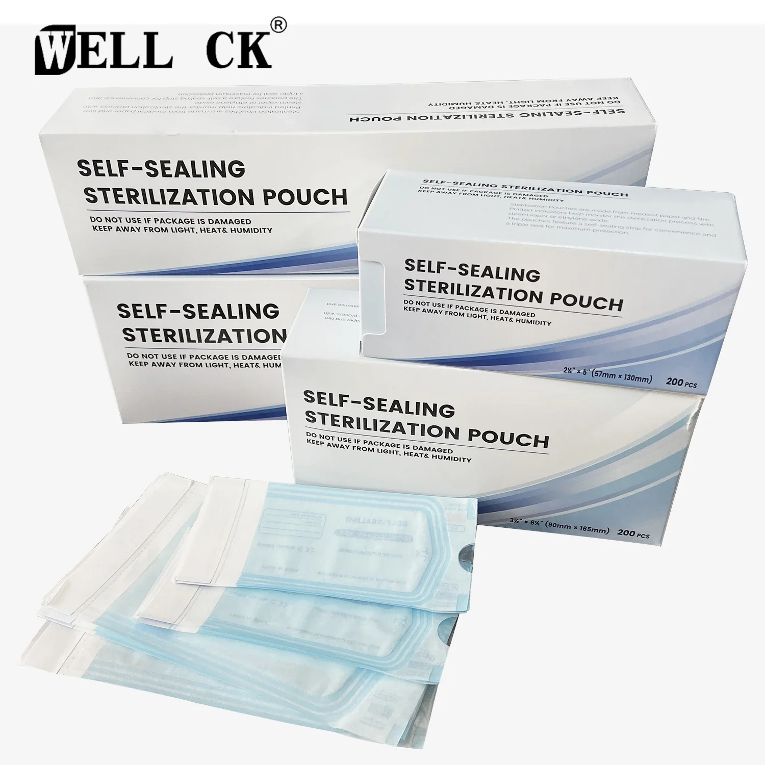 200 шт./коробка Самоуплотняющиеся мешочки для стерилизации зубов