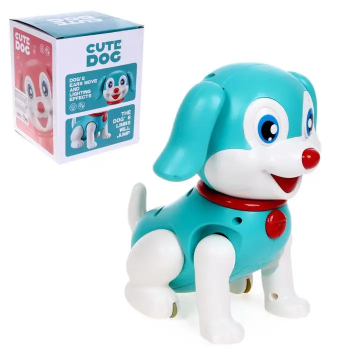 Собака Тобби ходит работает от батареек свет звук МИКС |