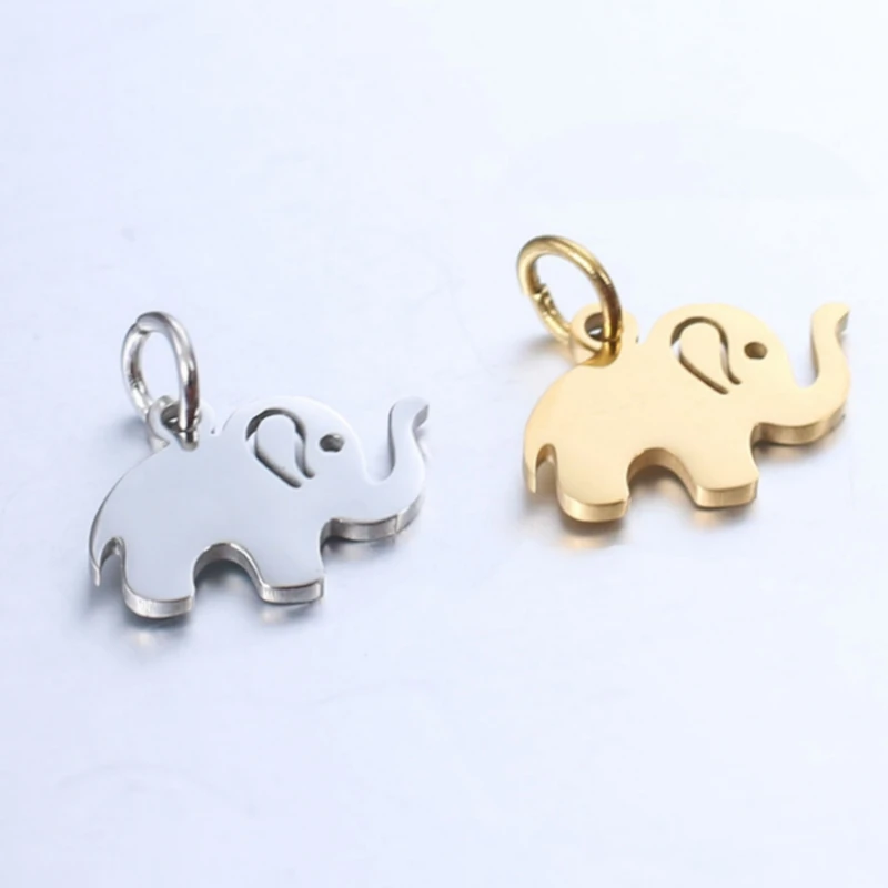 

Зеркальные Подвески в виде слона из полированной нержавеющей стали, 20 шт., 10 х15 мм