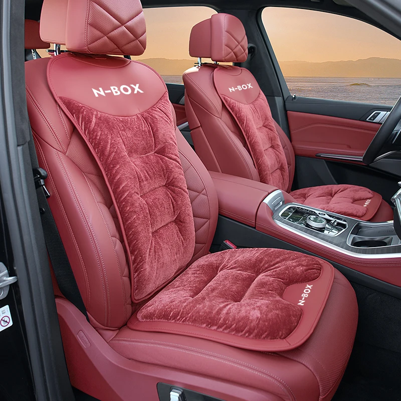Автомобильный пушистый зимний теплый чехол для спинки сиденья Honda NBOX Civic Accord Fit Jazz