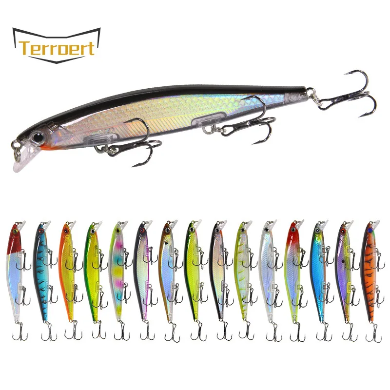 

1pcs Fishing Lure 11cm/13.2g Floating MINNOW Fishing Tackle Lures Artificial Hard Bait 3D Eyes Lifelike Lure Treble Hook Pencil