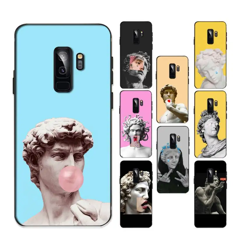 

FHNBLJ Funny Plaster Art Statue Phone Case for Samsung A51 A30s A52 A71 A12 for Huawei Honor 10i for OPPO vivo Y11 cover