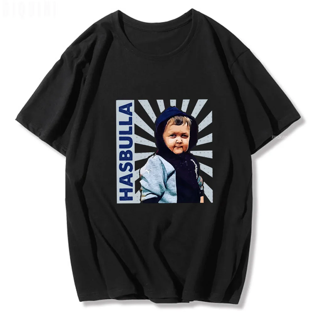 

Женские футболки Hasbulla Fighting Meme, хлопковые мини-футболки с принтом, модный графический пуловер, уличная одежда для девочек