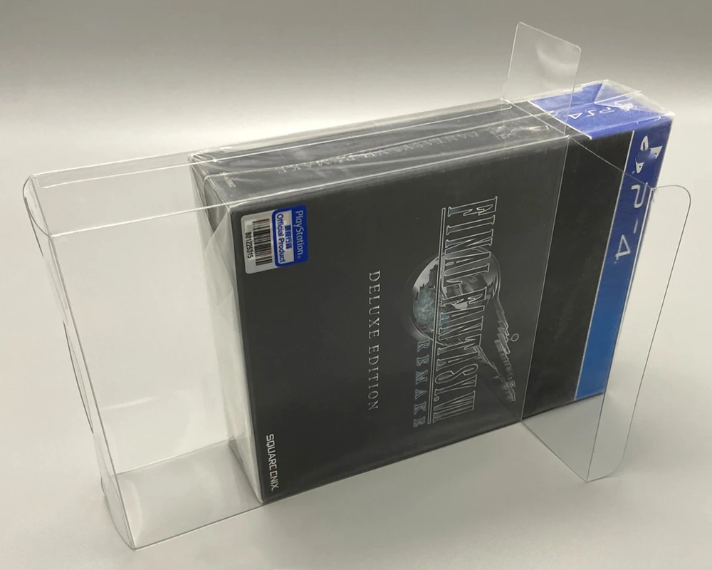 

Transparent Box Protector For Final Fantasy VII Collect Boxes For Sony PlayStation 4 PS4 Game Shell Clear Display Case