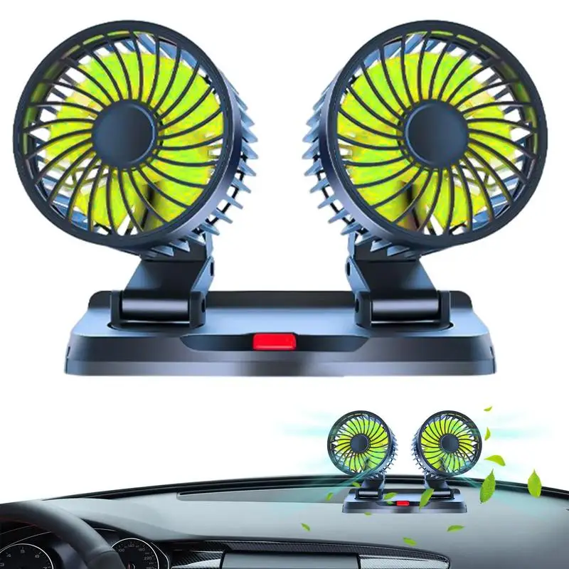 

USB Car Fan Car Cooling Fan Auto Fan Quiet Strong Wind Vehicle Fan With 3 Adjustable Speeds For Sedan Boat RV Golf Cart Van