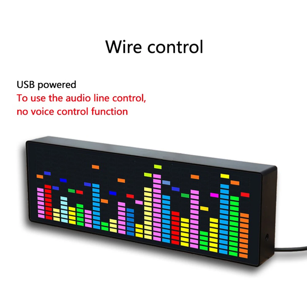 

1Set LED Music Audio Spectrum Indicator ABS VU Meter VFD Audio Atmosphere Display Clock 5V1A 3W For Auto Atmosphere Lamp