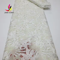 2022 lace fabric sewing with pearls decoration embroidery diamond for african nigeria woman dress party dress fabric 5yards