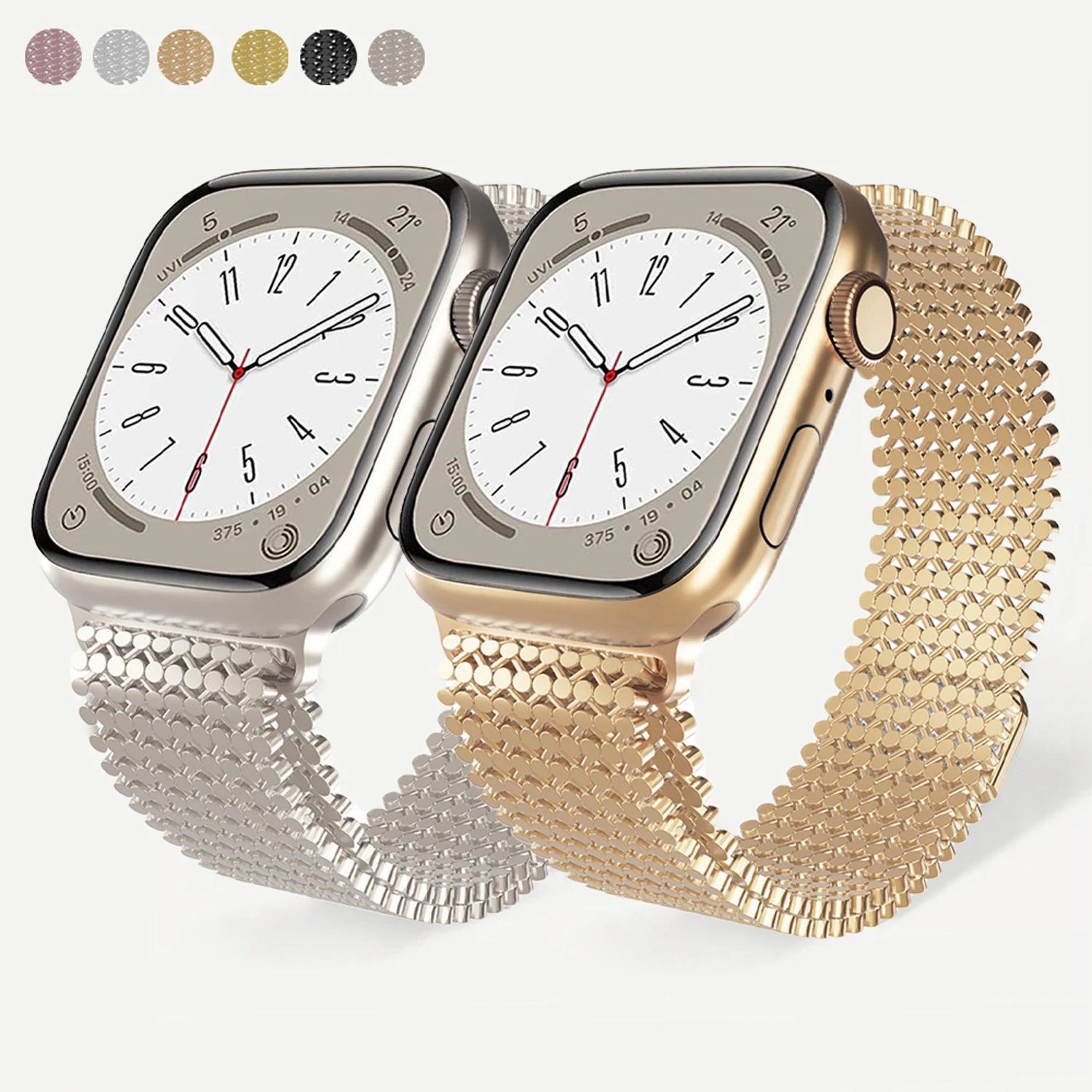 

Magnetic milanese band for Apple Watch series 8 41mm 38 40mm Ultra 49mm women strap loop for iWatch 7 6 5 4 se 3 2 44 45mm 42mm