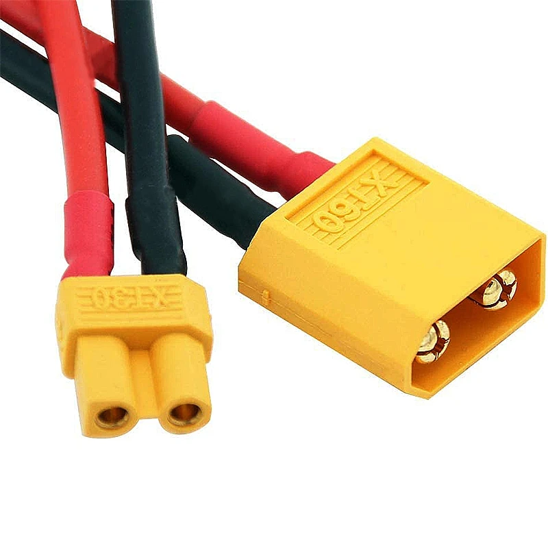 Фото 1 шт. XT60 к XT30 Переходник штекер/гнездо 10 см 16AWG силиконовый провод кабель для RC FPV квадрокоптера CineLog35 Запчасти для дрона №2