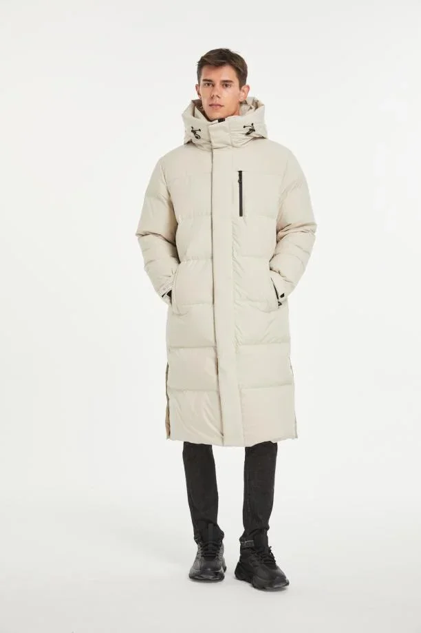 Серая куртка с гусиным пухом