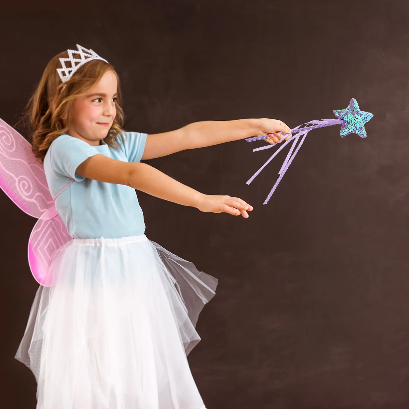 

6 Pcs Portable Angel Wands Ribbon Design Fairy Handheld Toys Decorative Witch Sticks
