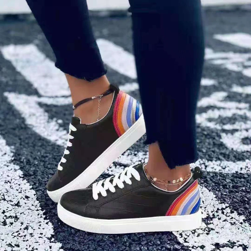 

Women Canvas Snakers Summer Canvas Shoes Women Denim Snakers Ladies Lace-Up Trainers Casual Women Flats New Fashion Sneakers