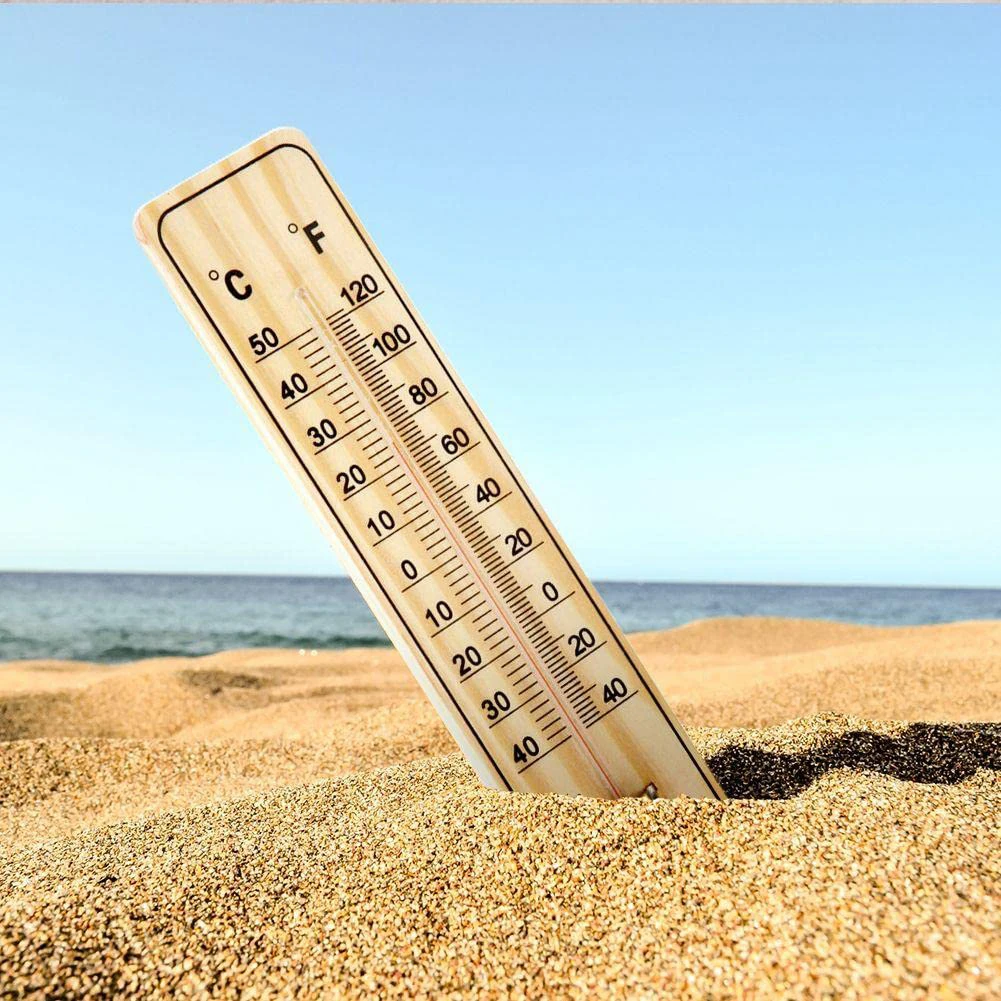 

Wall Hanging Thermometer Indoor Wood Outdoor Thermometer Analog Room Garden Thermometer Set Outdoor Indoor Weather Station