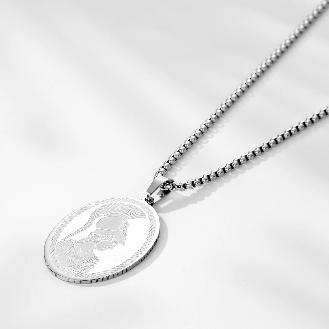 Cxwind позолоченное ожерелье с древним греческим спартанским воином из нержавеющей