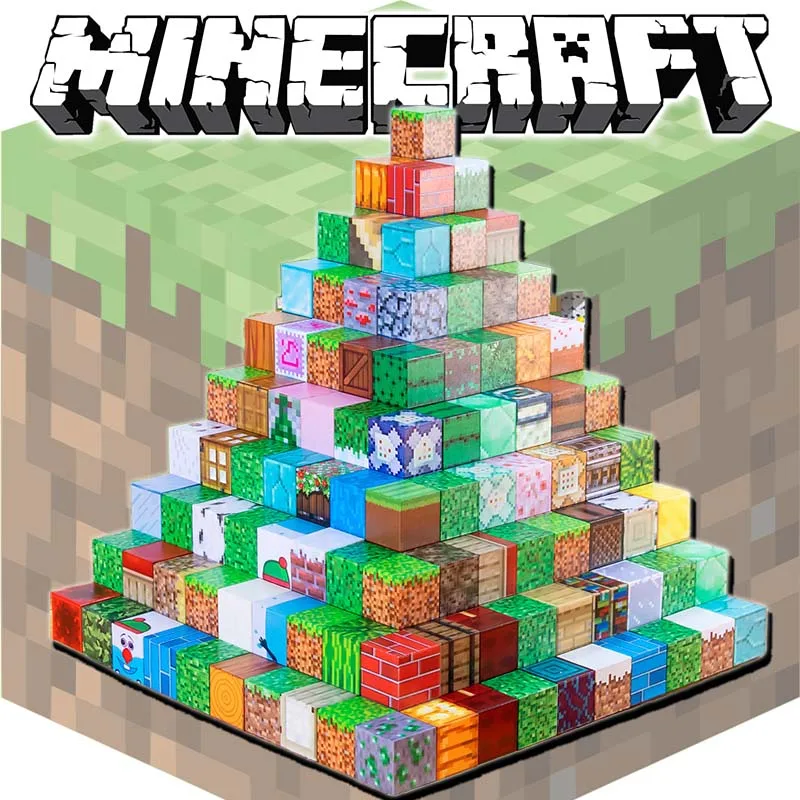 10/20/40 шт. магнитная модель Minecraft мультяшный мини-магнитный куб развивающие