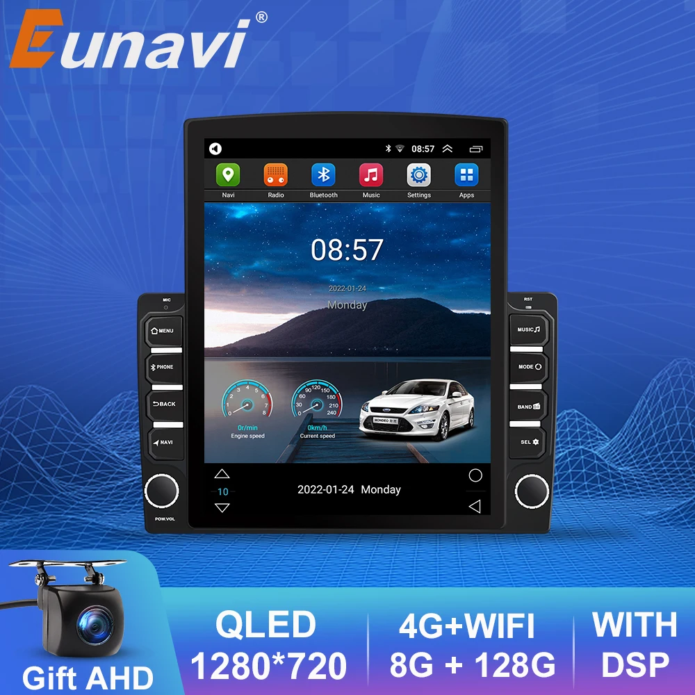 

Eunavi 2 din Universal Android Auto 2Din Car Radio Stereo autoradio 4G GPS Navigation DSP Multimedia Video Player 9.7'' no dvd