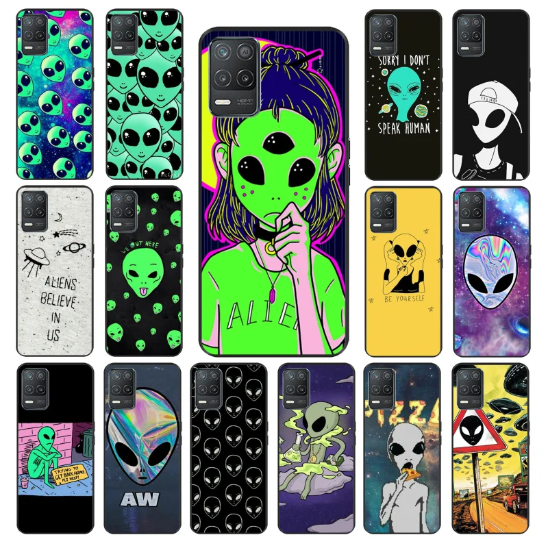 

Alien space Believe UFO Phone Case for OPPO Realme GT 2 Pro X2 Pro XT C25S 8 7 6 Pro 6i GT Master C3 C21 C21Y C11 X3 SuperZoom