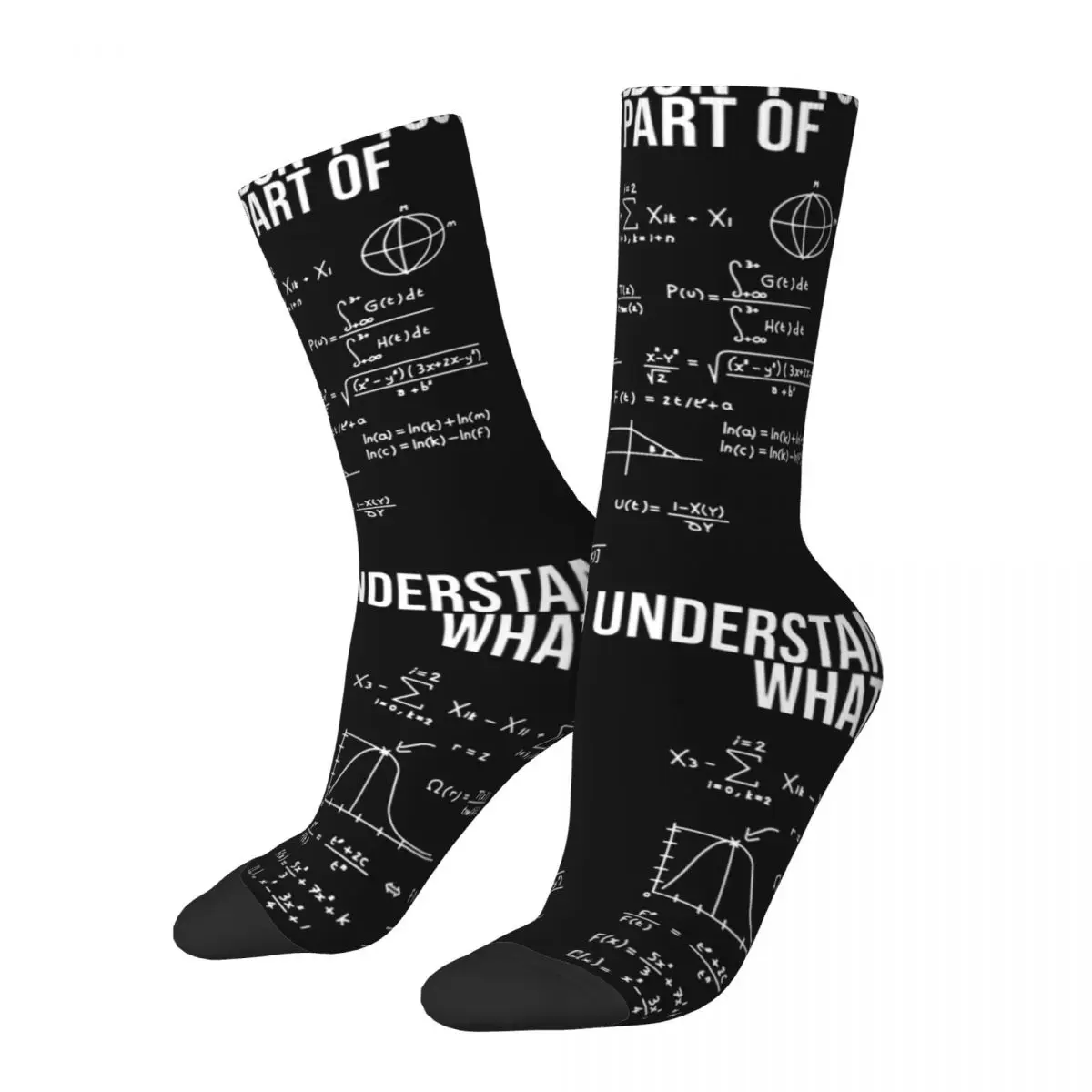 

What Part Of Funny Mechanical Engineer Math Accessories Crew Socks Sweat Absorbing Mathematician Sock Cute for Men's Best Gift
