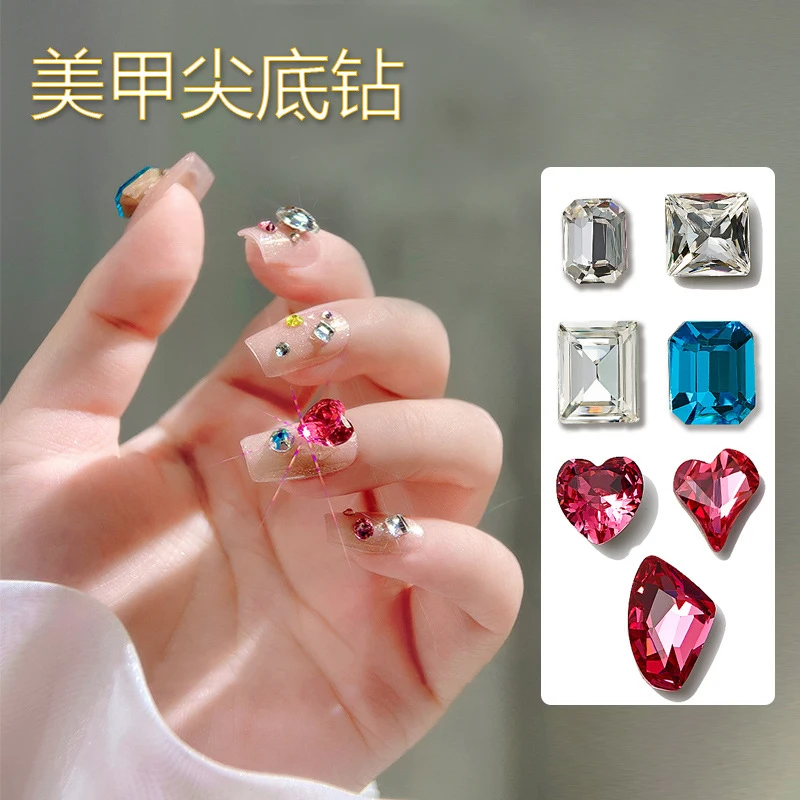 

Топор в виде маленькой обезьяны того же цвета, скрученное сердце, алмазная Роза, Красная любовь, гвоздь с драгоценным камнем, набор аксессуаров для ногтей с алмазами