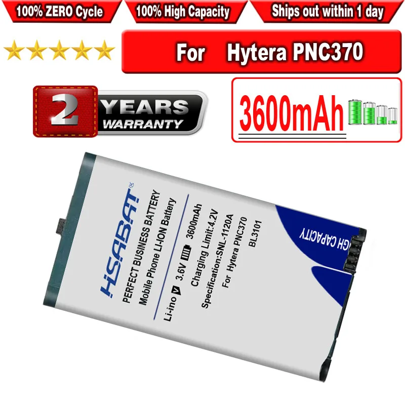 Фото Аккумулятор HSABAT 3600 мАч BL3101 для рации Hytera PNC370 PNC 370 №1