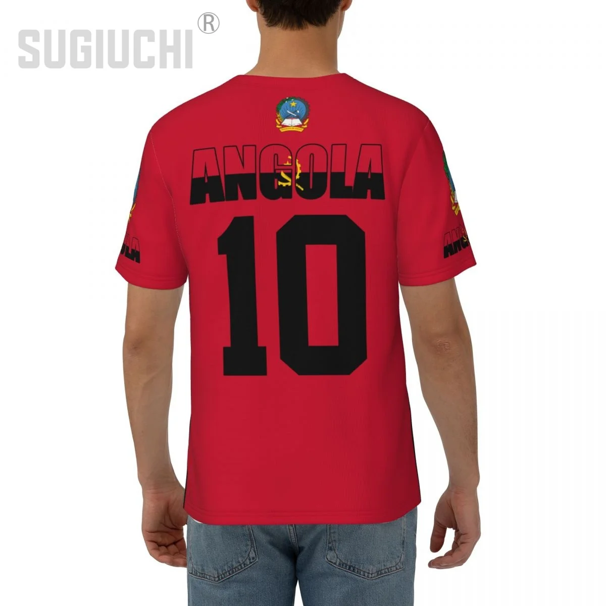 Футболка унисекс футболка с флагом Анголы футболки анголоном трикотаж для
