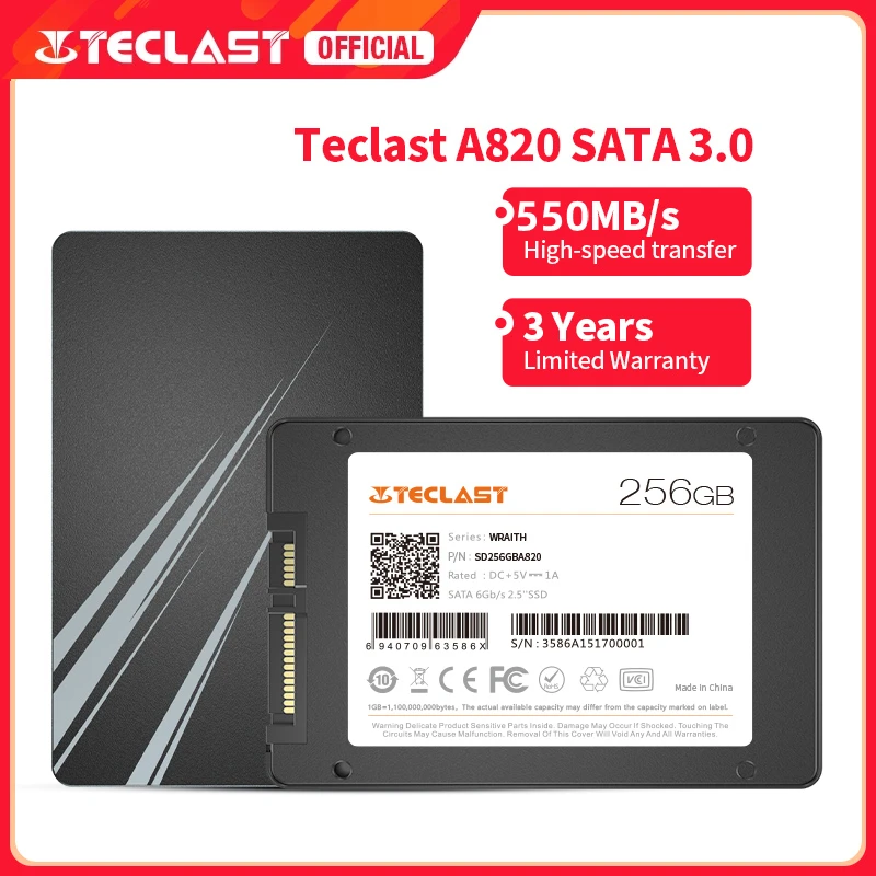 Teclast Sata3 SSD 2PCS/1PC 2.5&quot Hard Drive Disk 128GB 256GB 480GB 1TB Internal Solid State for Laptop Desktop 120/240/512G |